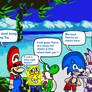 Mario Sonic Sponge Blaze Yoshi at the Beach 1