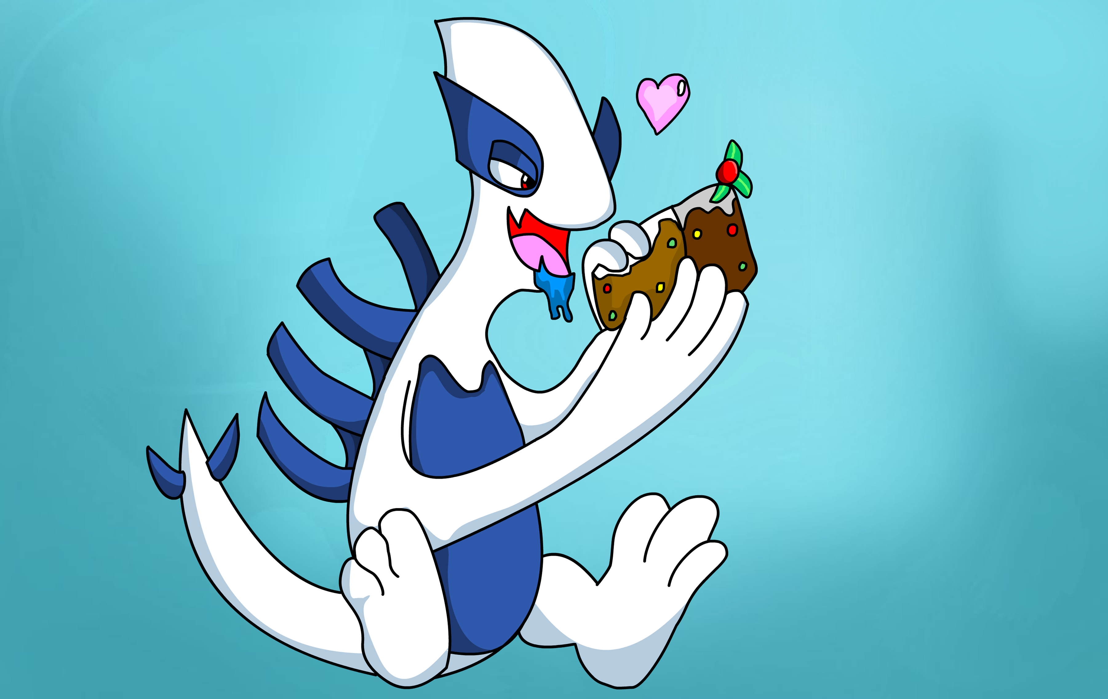 Lugia loves the Fruit Cake