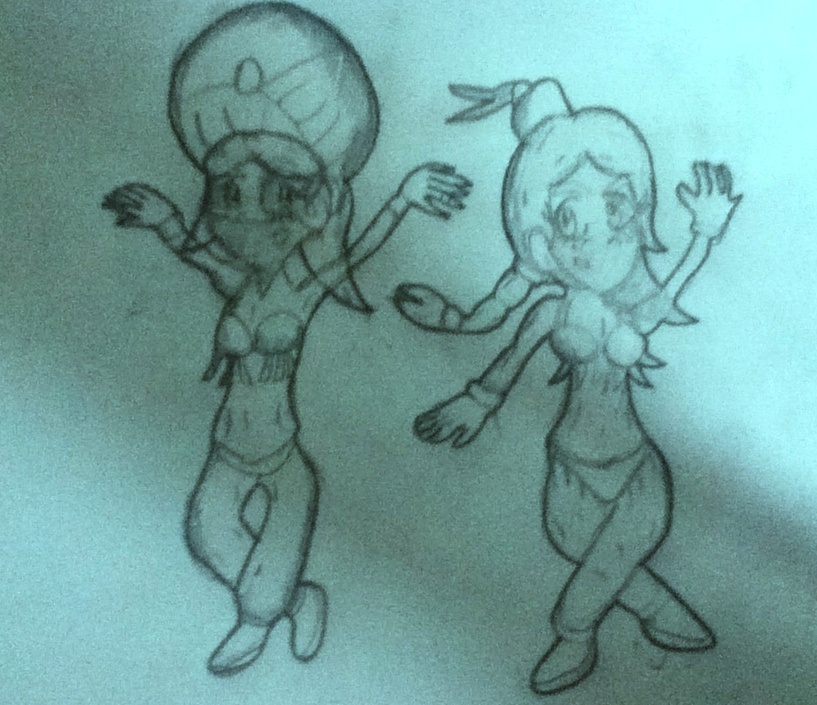 Sketch- Bo Peep and Jessie the Bellydancers