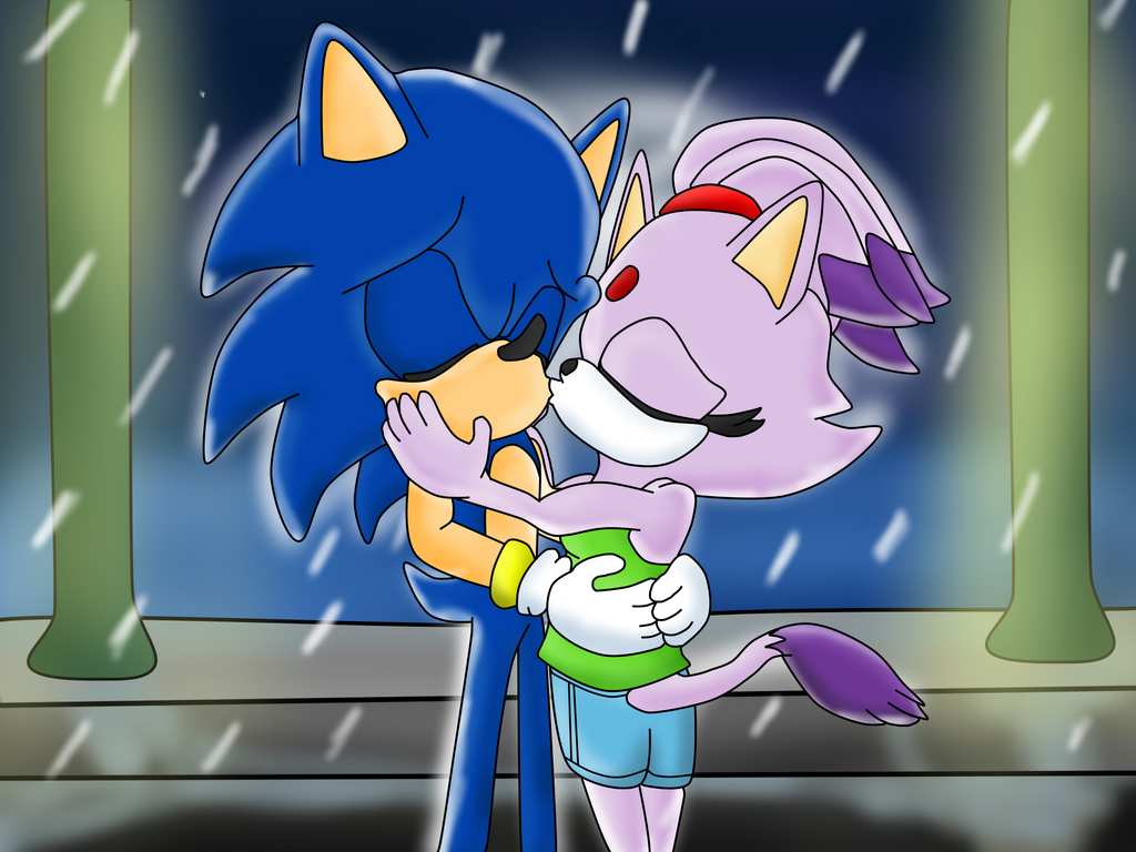 Sonic X Blaze Kiss.