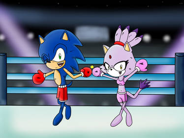 Sonic and Blaze Boxing Victory Pose