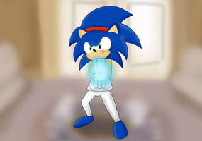 Sonic in the White House doing a Hadouken