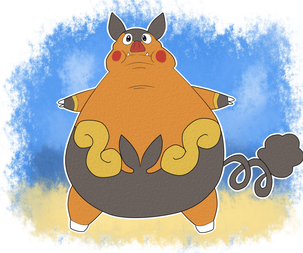 COMISSION- Pignite Weight gained by CristianDarkraDx on DeviantArt