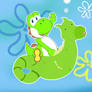 Yoshi mounting a Seashorse