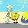 SpongeBob and Squidward meeting Starfy