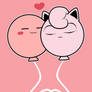 KirbyJiggly Love Balloons wallpaper