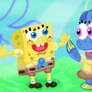 SpongeBob met Dory in Camp Coral