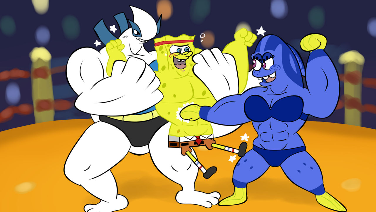 Spongebob Vs Patrick Bun Wrestling Fight