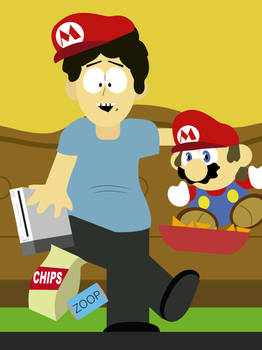 Cristian waiting for Mario Galaxy Movie trailer