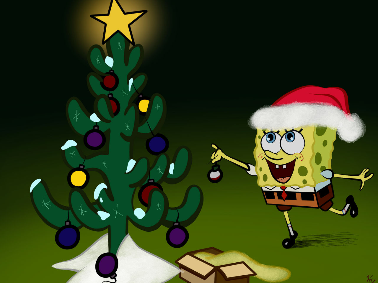 Spongebob Christmas: Redrawn by gissele365 on DeviantArt