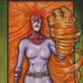 MEDUSA Marvel Dangerous Divas 2  sketch card