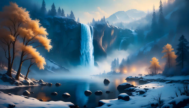 Winter waterfall