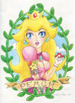 Tattooed Peach by KristinMillerArt