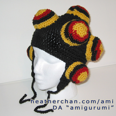 Katamari Hat: black+red+yellow