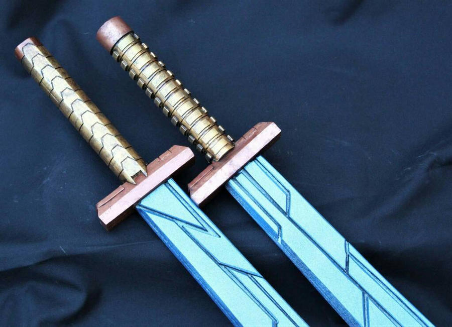 thor ragnarok swords detail by WarbladeStudio on DeviantArt