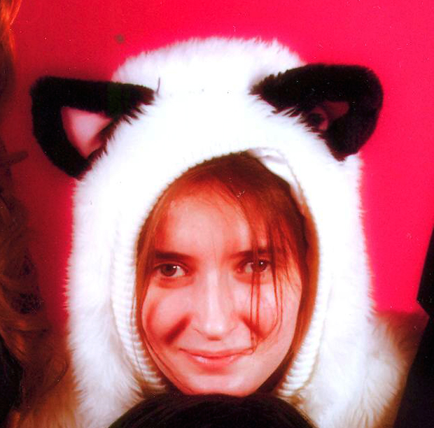 Like a panda.