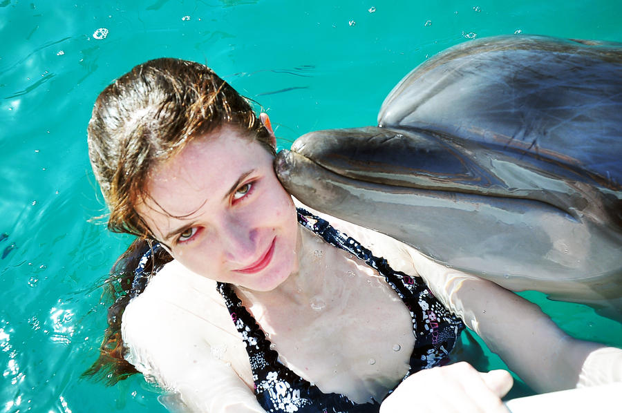 Summer with dolphin.