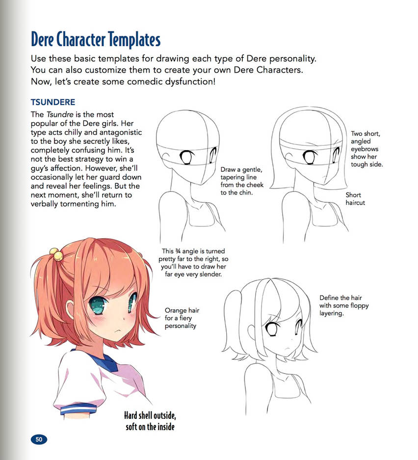 How To Draw A Tsundere Girl S Face Step By Step By