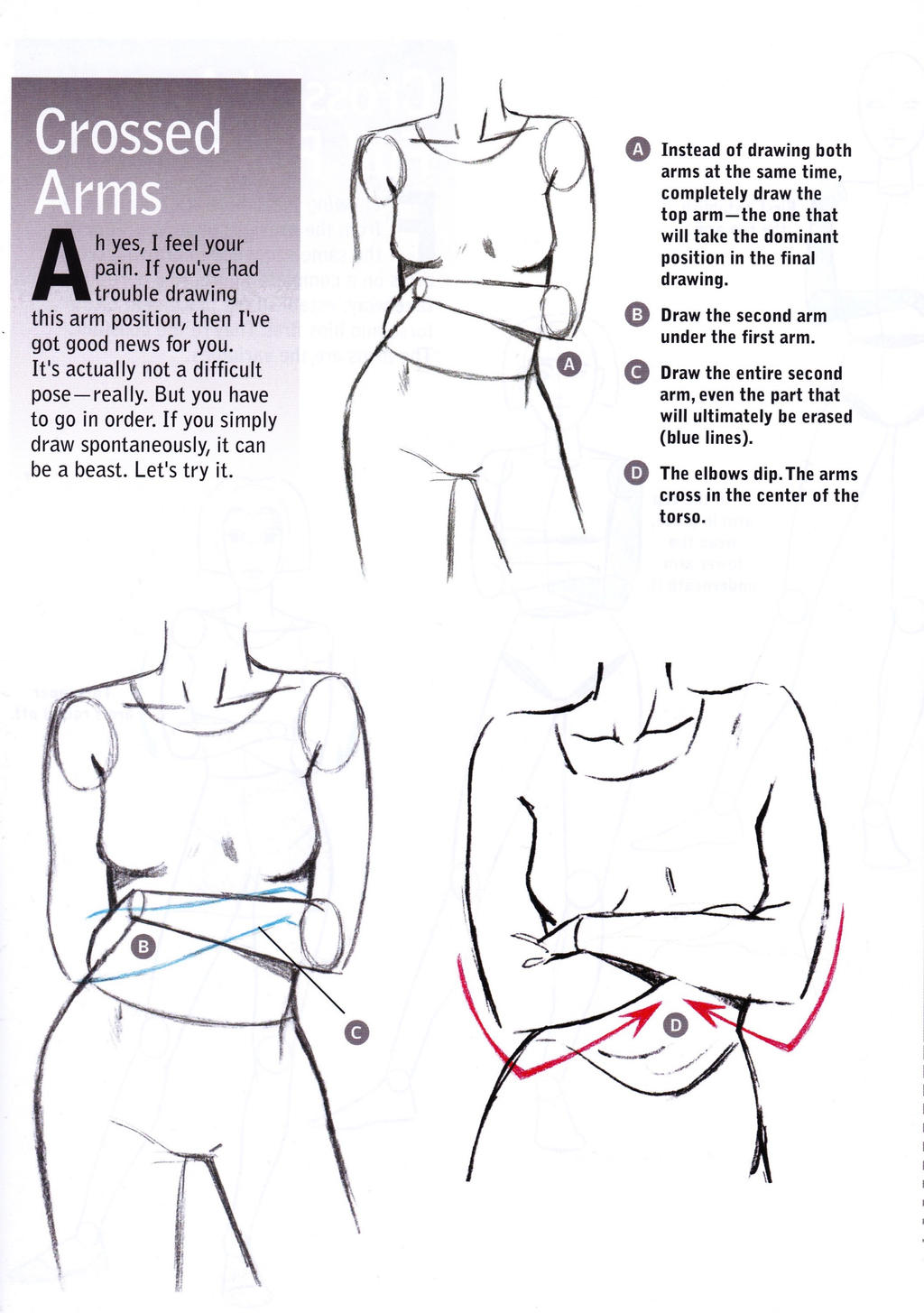 Draw Arms Crossed ~ Steering Hand Right Driving Left Turn Technique