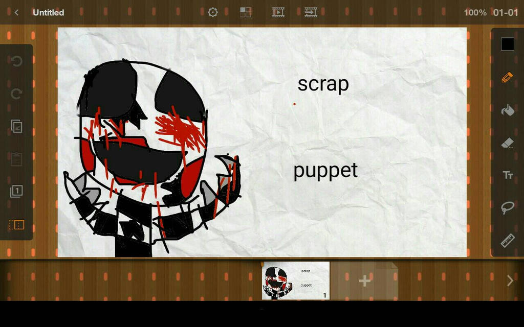 scrap puppet (a fnaf drawing by revanjames7 on DeviantArt