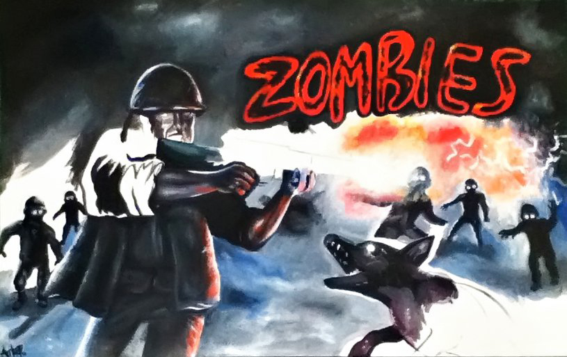 Nazi Zombies poster painting