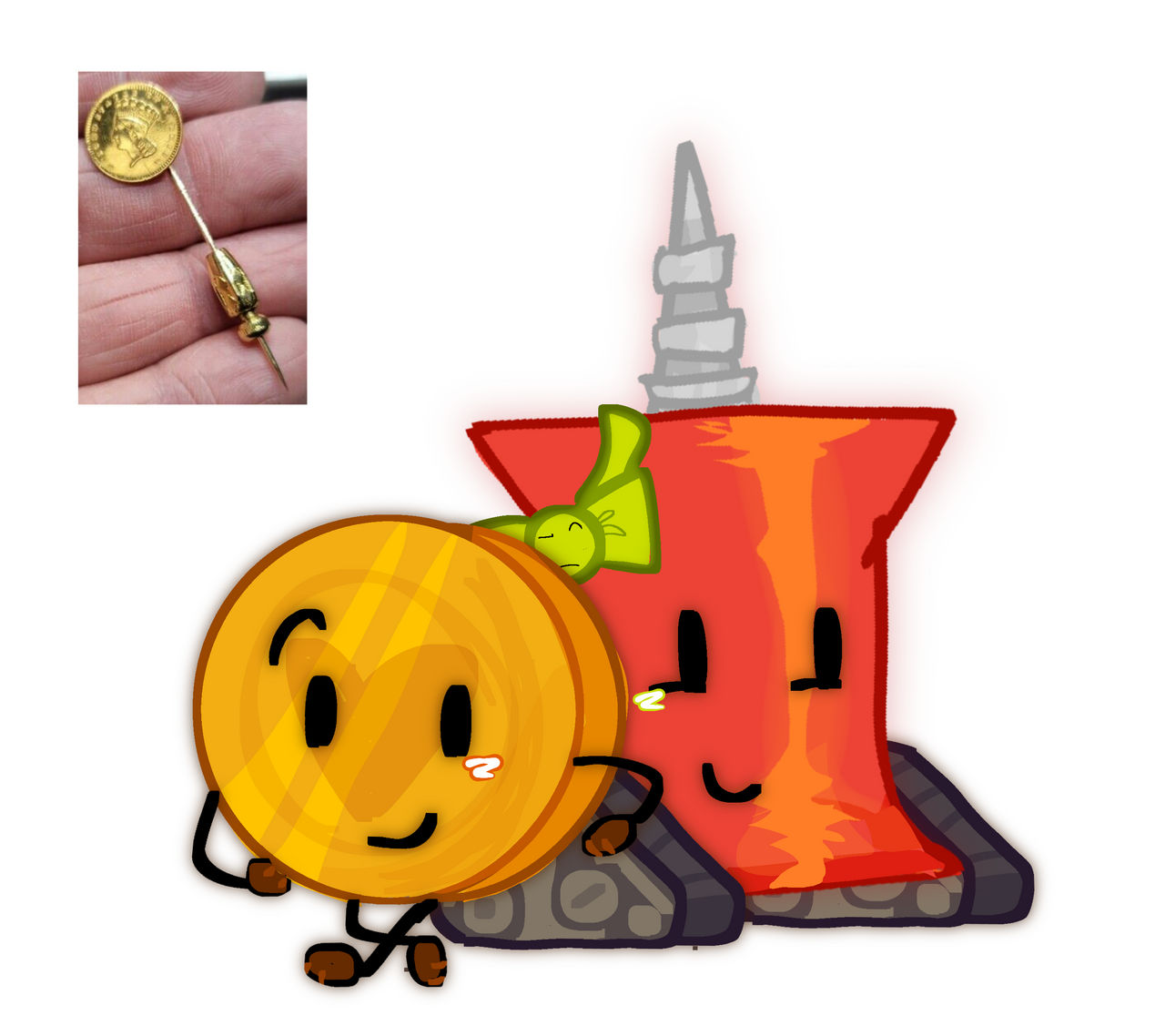 Bfdi Pin Not Copywrite Coiny and pin from bfdia 14! by blackpro7 on DeviantArt