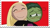 Terra and Beast Boy stamp