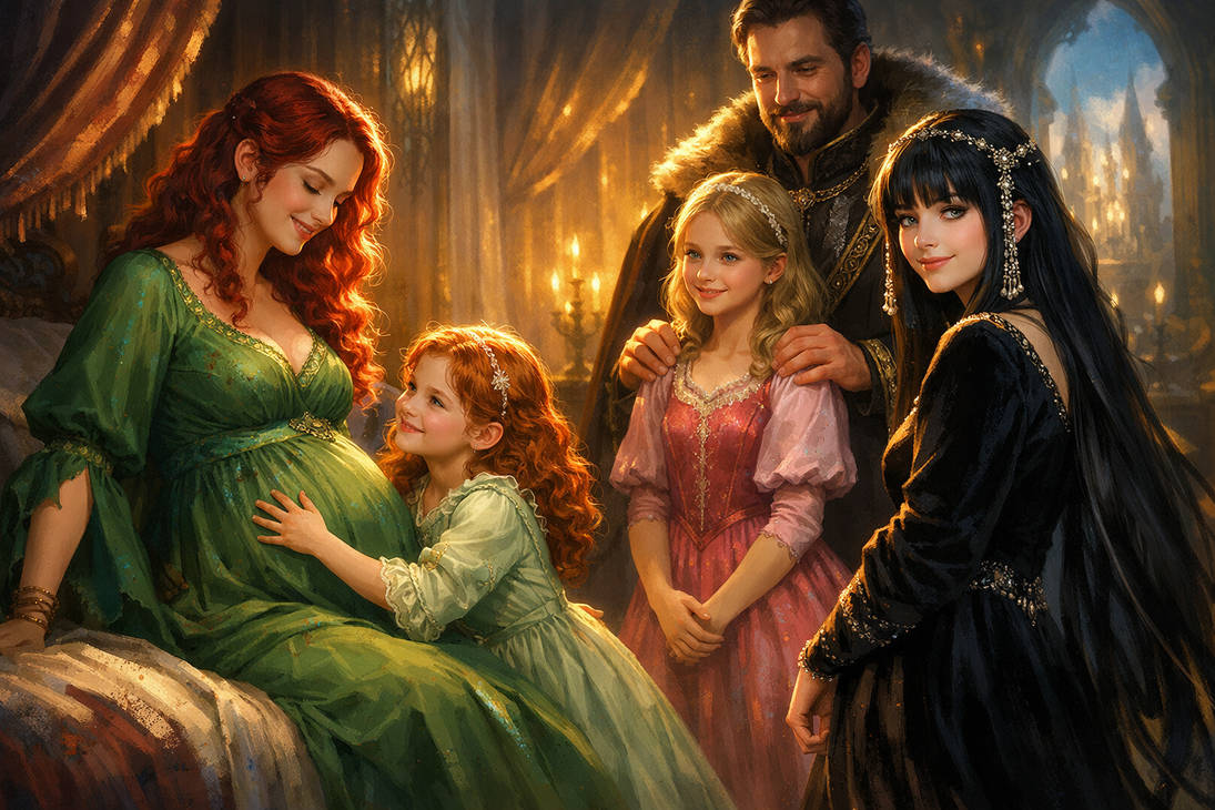 Fantasy Family, Feel the Baby Kick by Red-Vanguard on DeviantArt