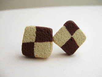 Checkerboard Cookie Earrings