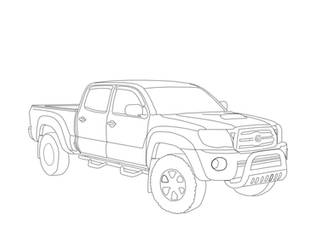 Toyota Tacoma Lineart