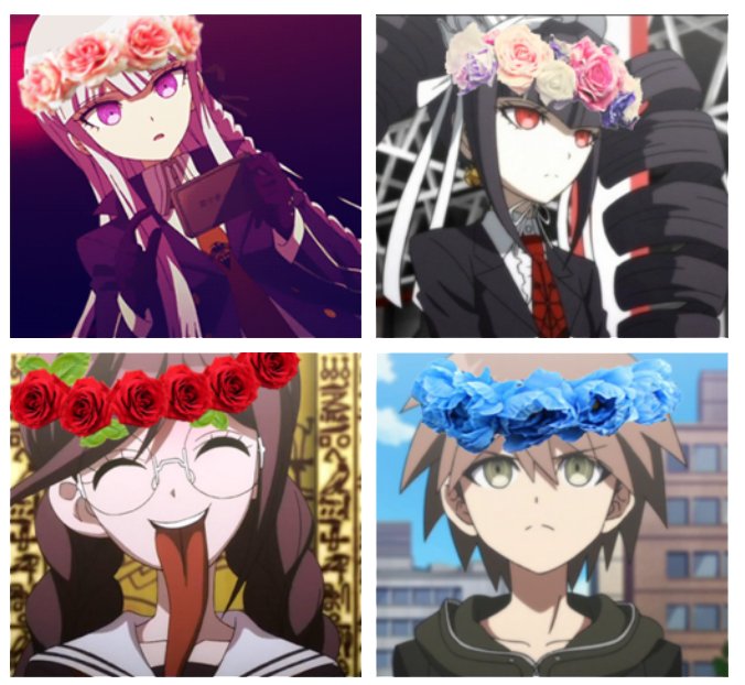 dangan ronpa flower crowns