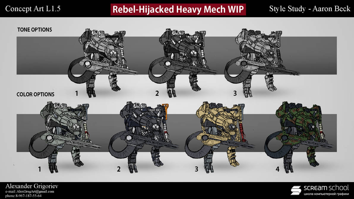 Hijacked Mech Color Schemes by AlexGregArt on DeviantArt