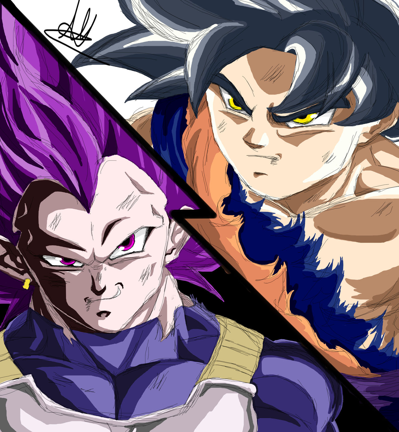 Vegeta Ui Sign Deviantart goku UI vegeta MI by Mulysha on DeviantArt