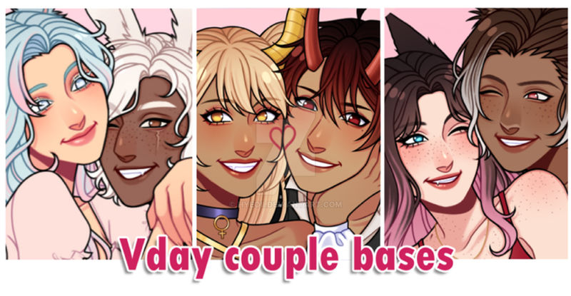 Couple Base Rivals Valentine's Day Couple Bases (available on ko-fi) by Hyeoii on DeviantArt