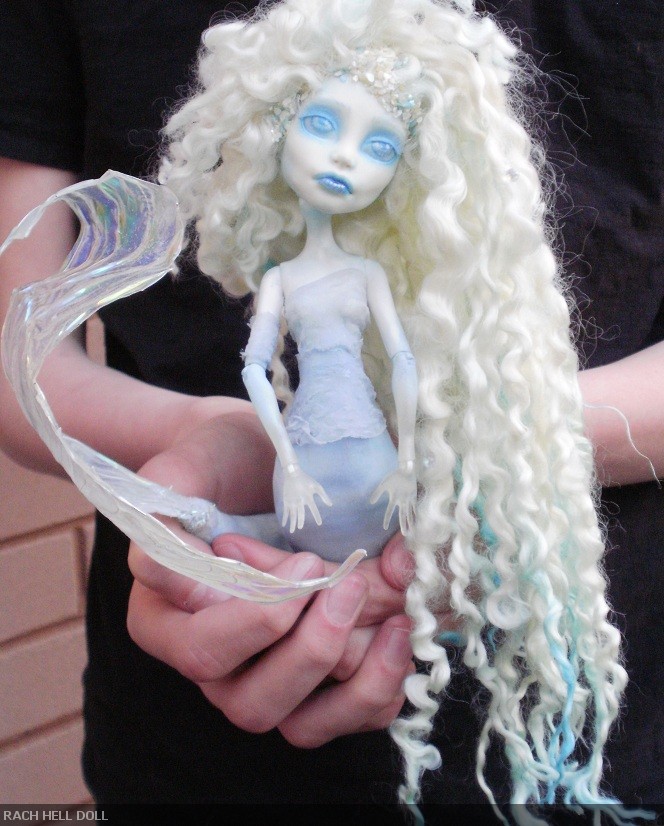 Aurora Arctic monster high custom repaint mermaid