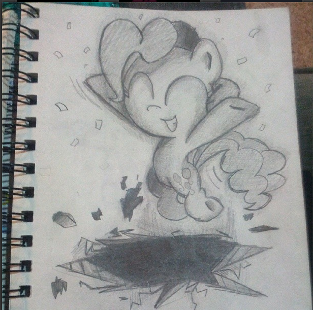 Pinkie Pie on paper