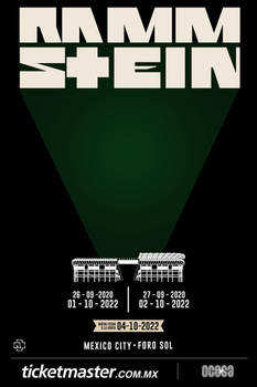 Poster Rammstein Foro Sol Mexico 2022