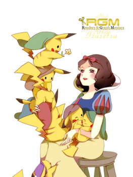 Pokemon Pikachu Disney Snow White Render