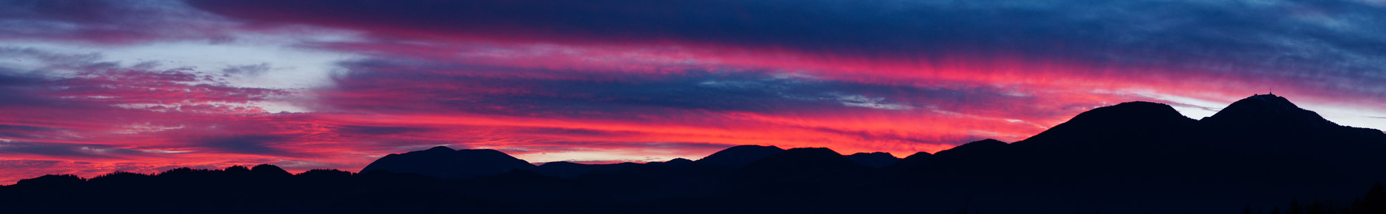 Hills sunset panorama