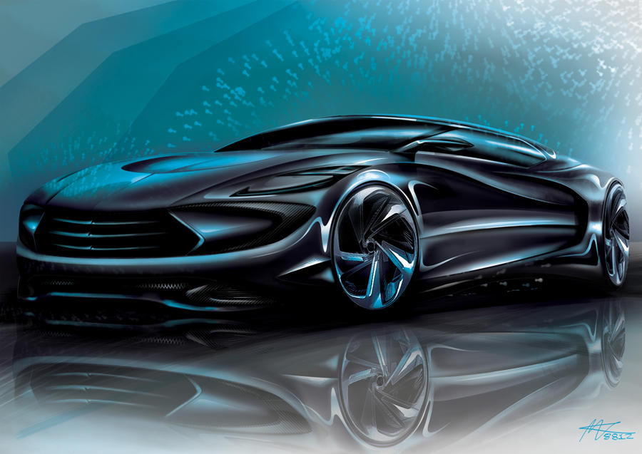 photoshop render car design by