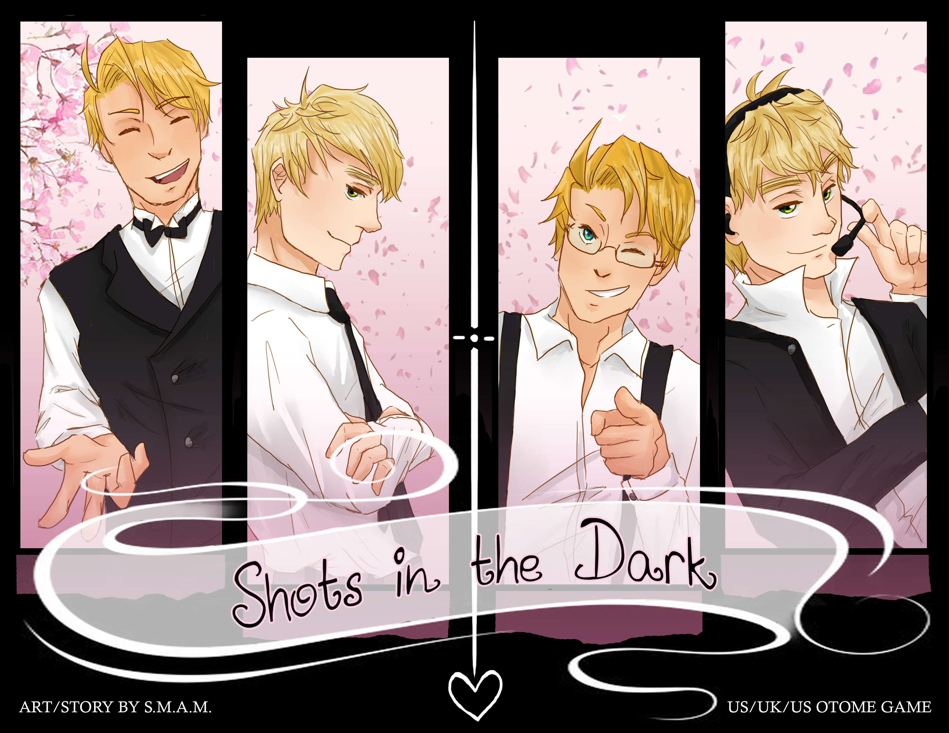 Shots in the Dark USUK Otome Game Cover by galythia on DeviantArt