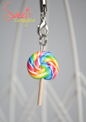 Polymer clay: Rainbow Lolipop