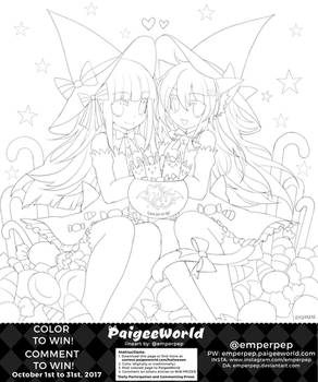 PaigeeWorld Halloween Coloring Page