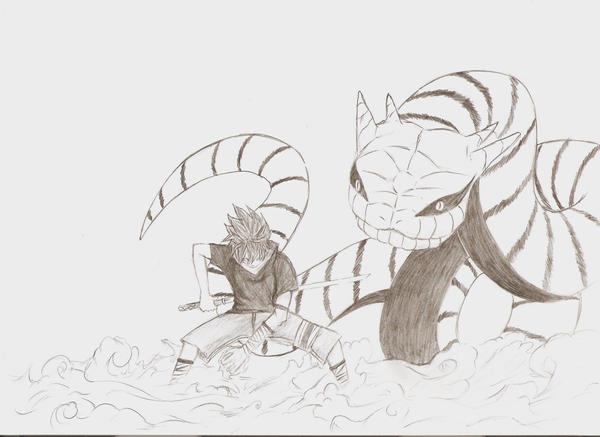 Sasuke and Manda by six2five on DeviantArt