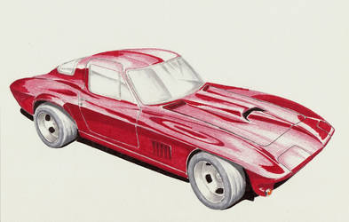 Corvette 67 marker sketch