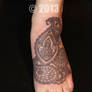 Permanent Henna foot tattoo