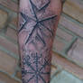 vegvisir and cross tattoo