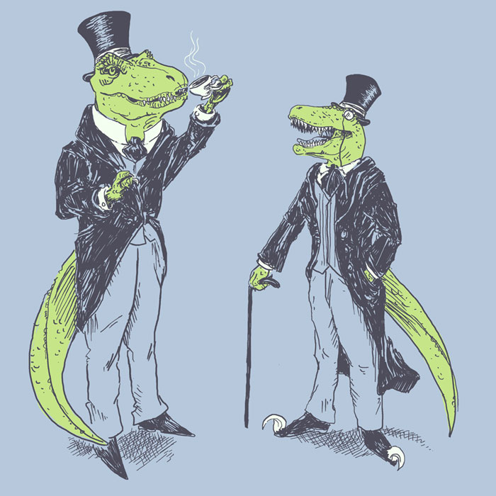 Tea Rex and Velo Sir Raptor