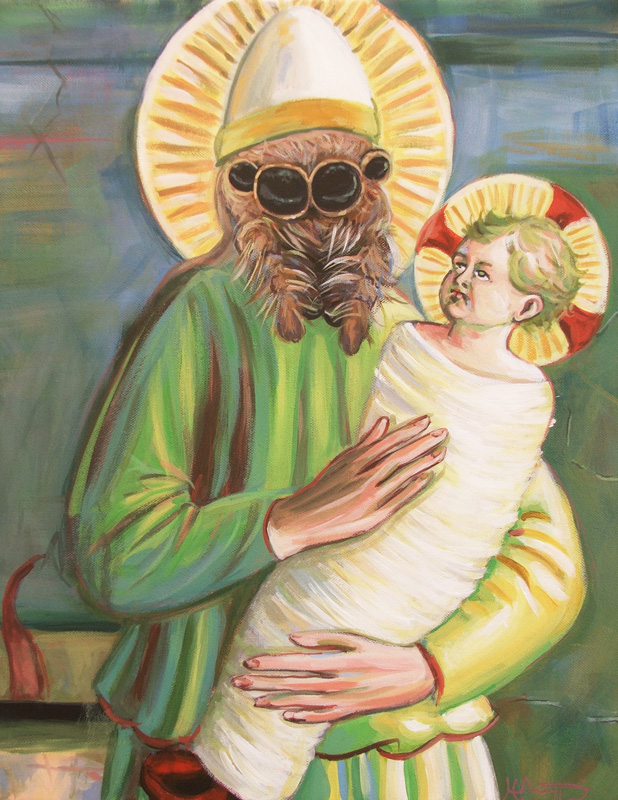 Spider with Christ Child by HillaryWhiteRabbit