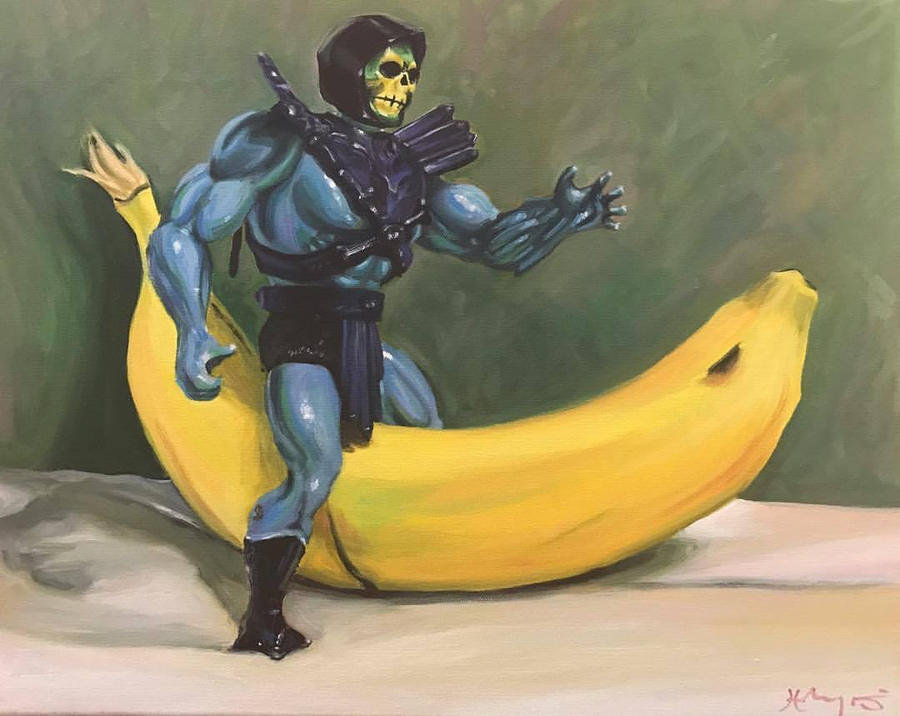 Skeletor Riding Bananor by HillaryWhiteRabbit